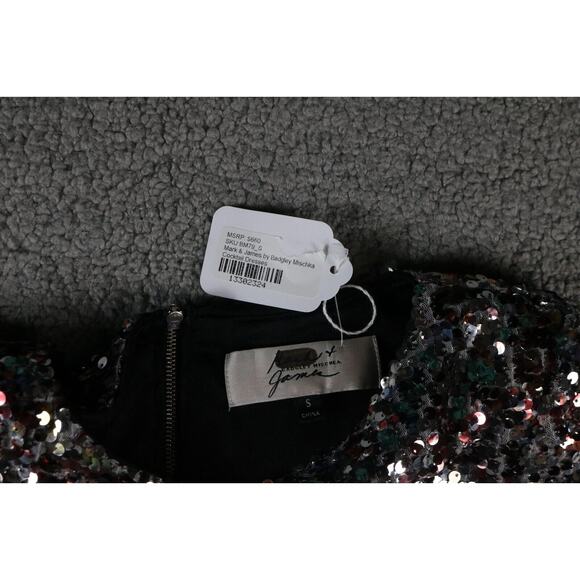 Badgley Mischka  x Mark James Small Cocktail Sequin Mini Pixie Dress Lined - Picture 8 of 9